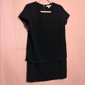 Piperlime Black Dress with Zipper Detail